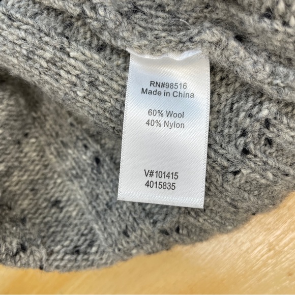 Coldwater Creek Wool Blend Shawl Neck Toggle Cardigan Sweater - Gray - Picture 14 of 15